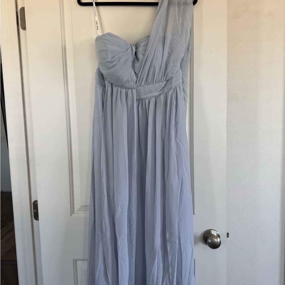 Birdy Grey - Ice Blue Chiffon Convertible Bridesmaid dress “Grace” with slit - Picture 10 of 10